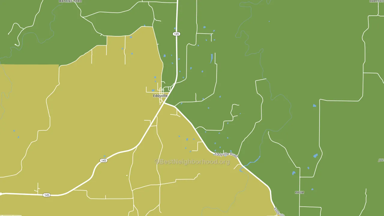 Eddyville, IL block-group voter-turnout map