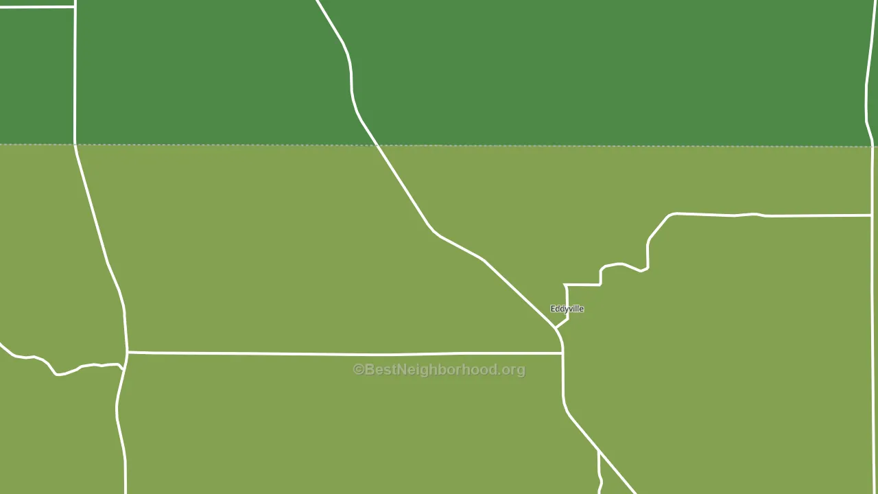 Eddyville, NE block-group voter-turnout map
