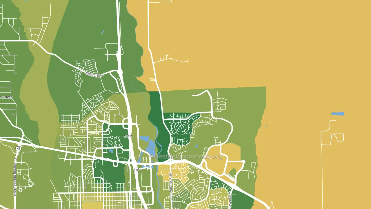 Eden, CO block-group voter-turnout map