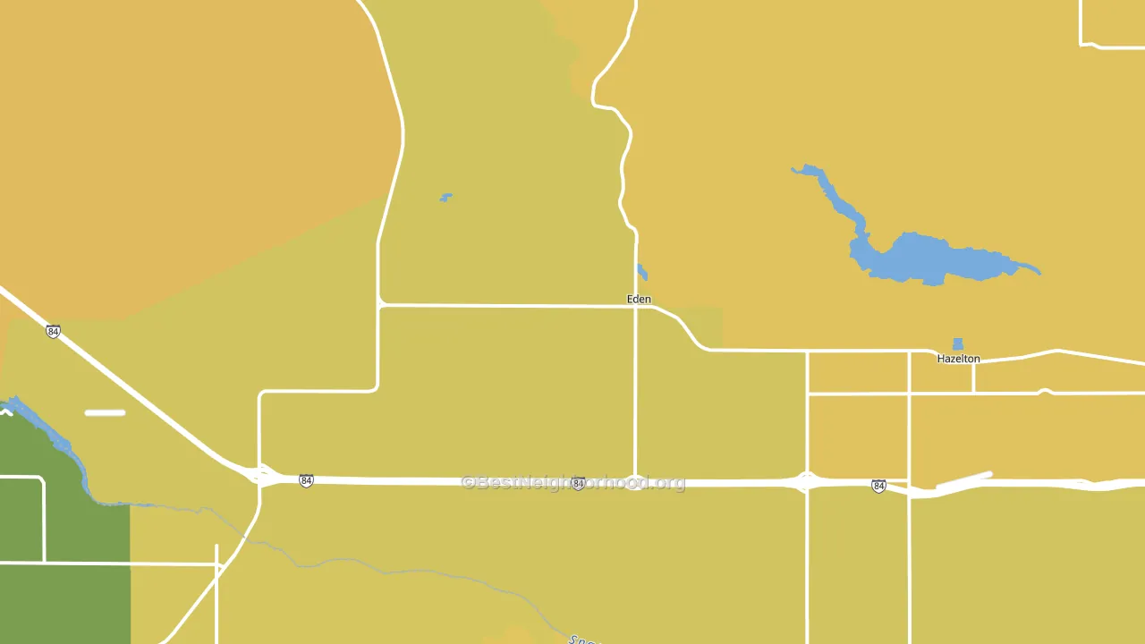 Eden, ID block-group voter-turnout map