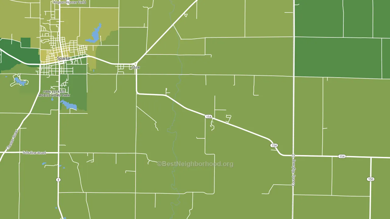 Eden, IL block-group voter-turnout map