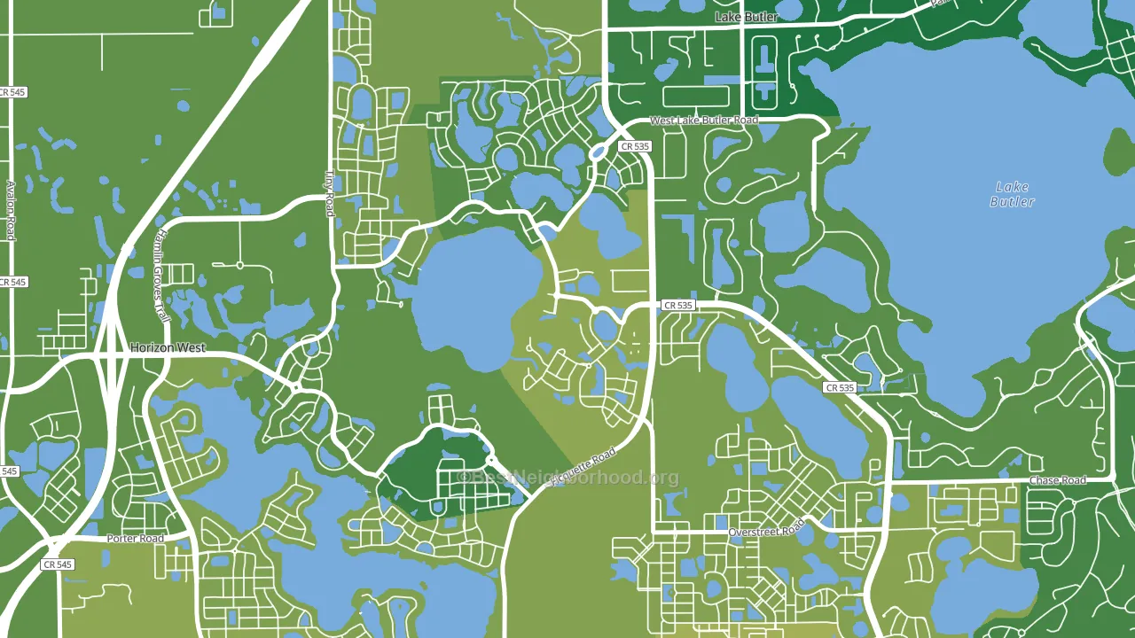 Eden Isle, Horizon West, FL block-group voter-turnout map