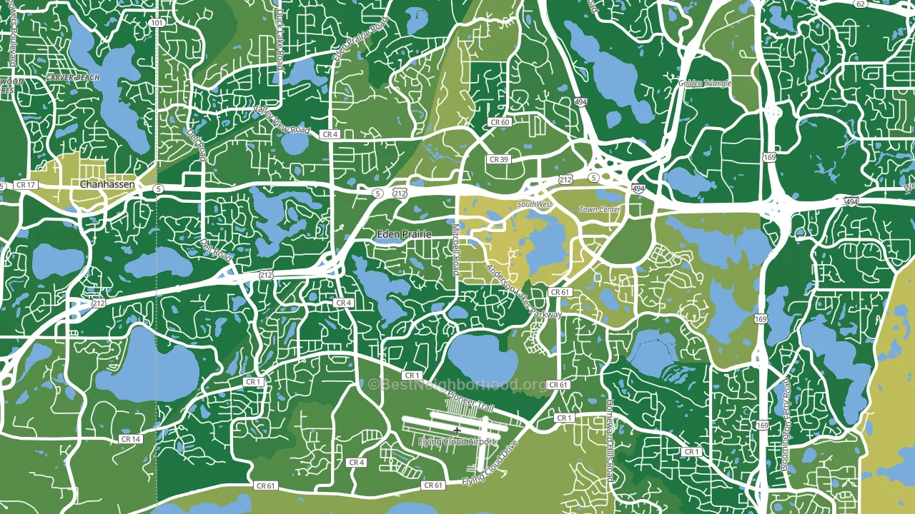 Eden Prairie, MN block-group voter-turnout map