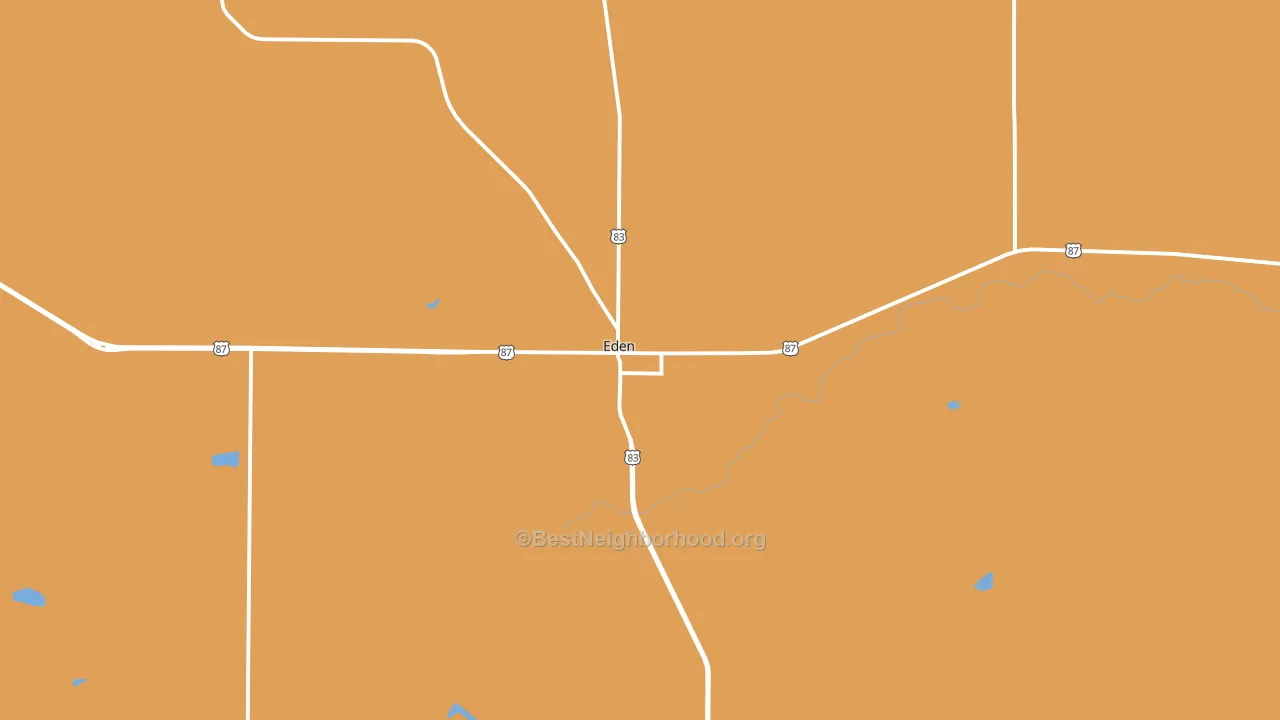 Eden, TX block-group voter-turnout map