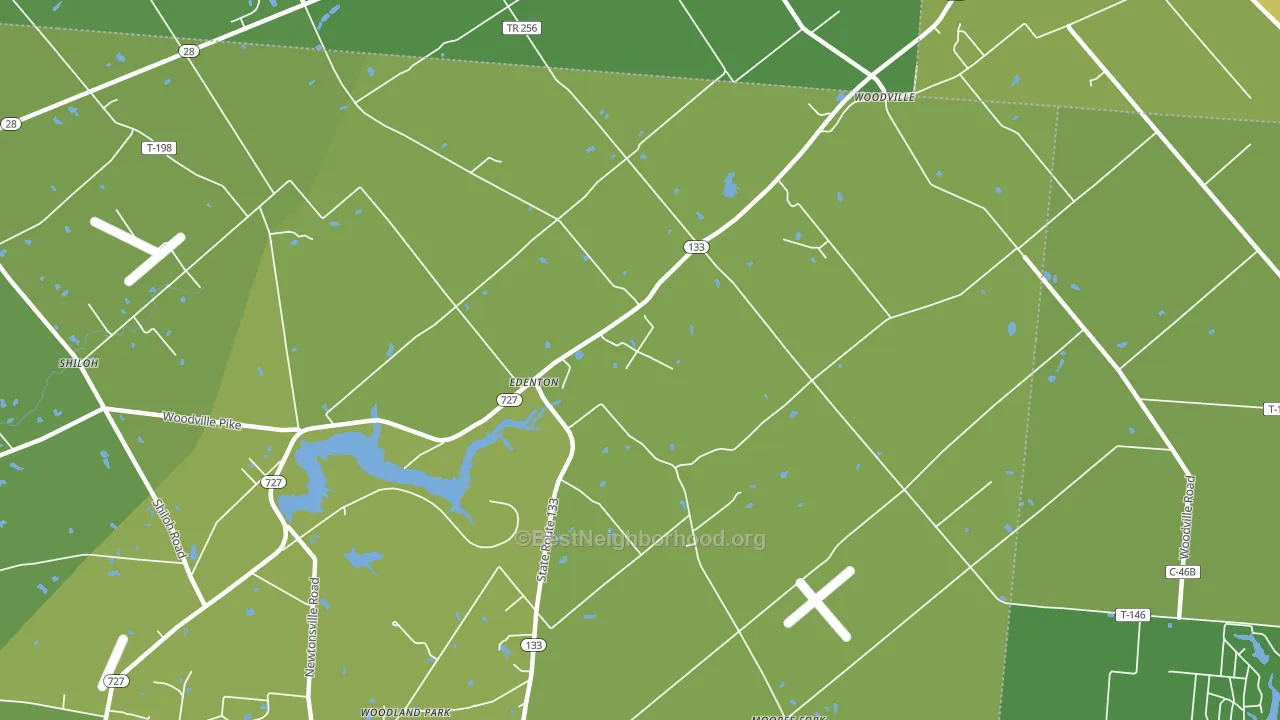 Edenton, OH block-group voter-turnout map