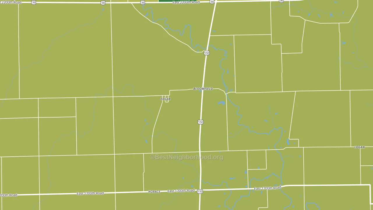 Edgar, IL block-group voter-turnout map