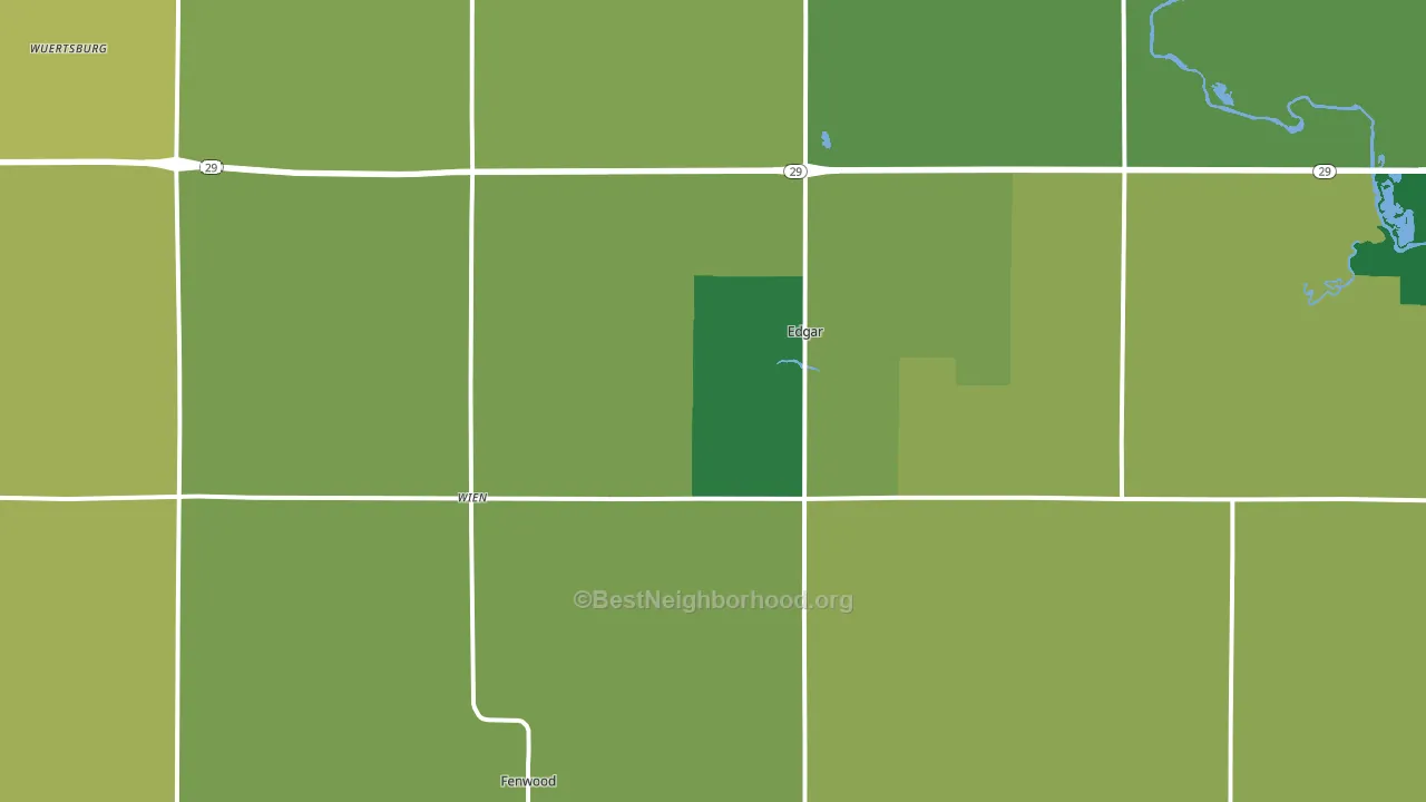 Edgar, WI block-group voter-turnout map