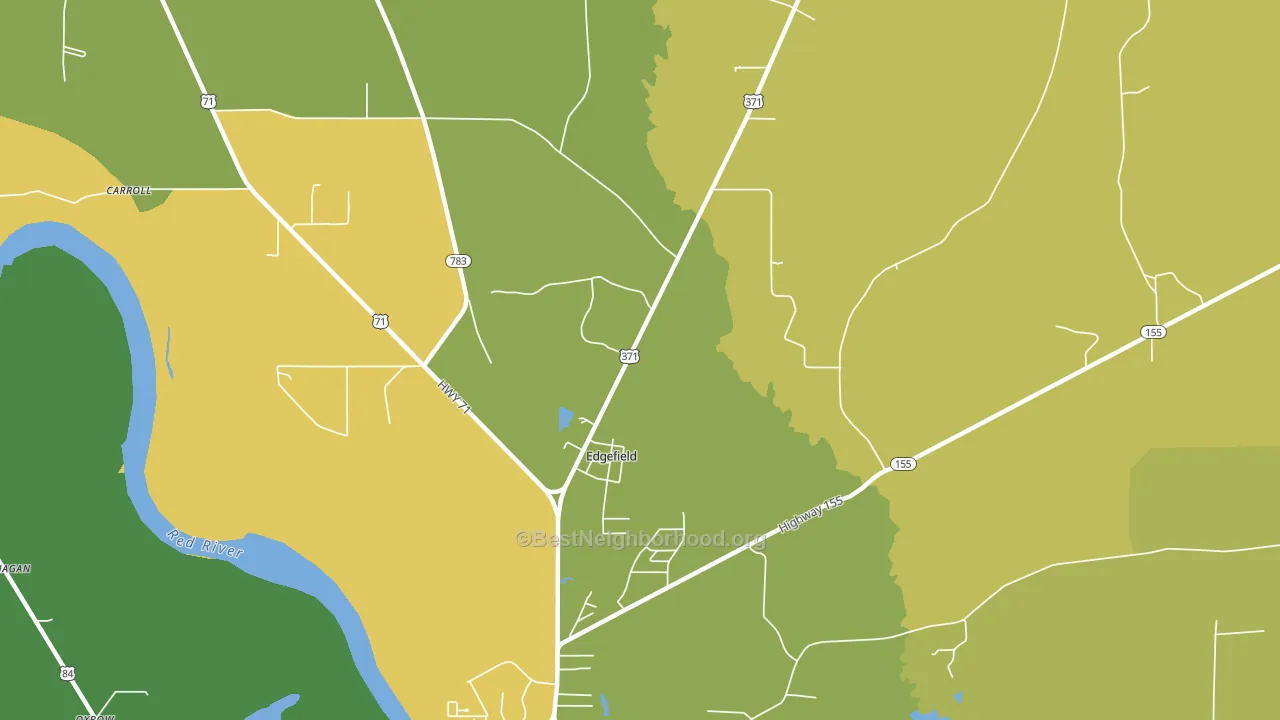 Edgefield, LA block-group voter-turnout map