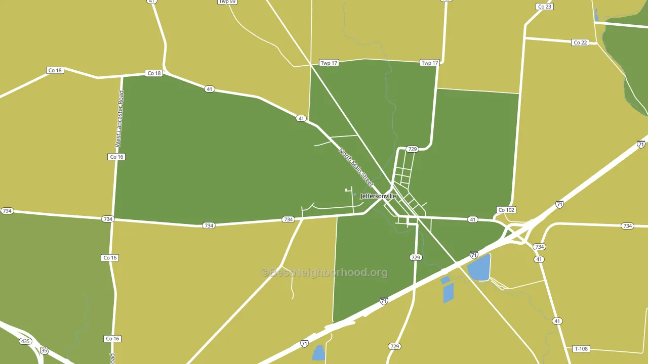 Edgefield, OH block-group voter-turnout map