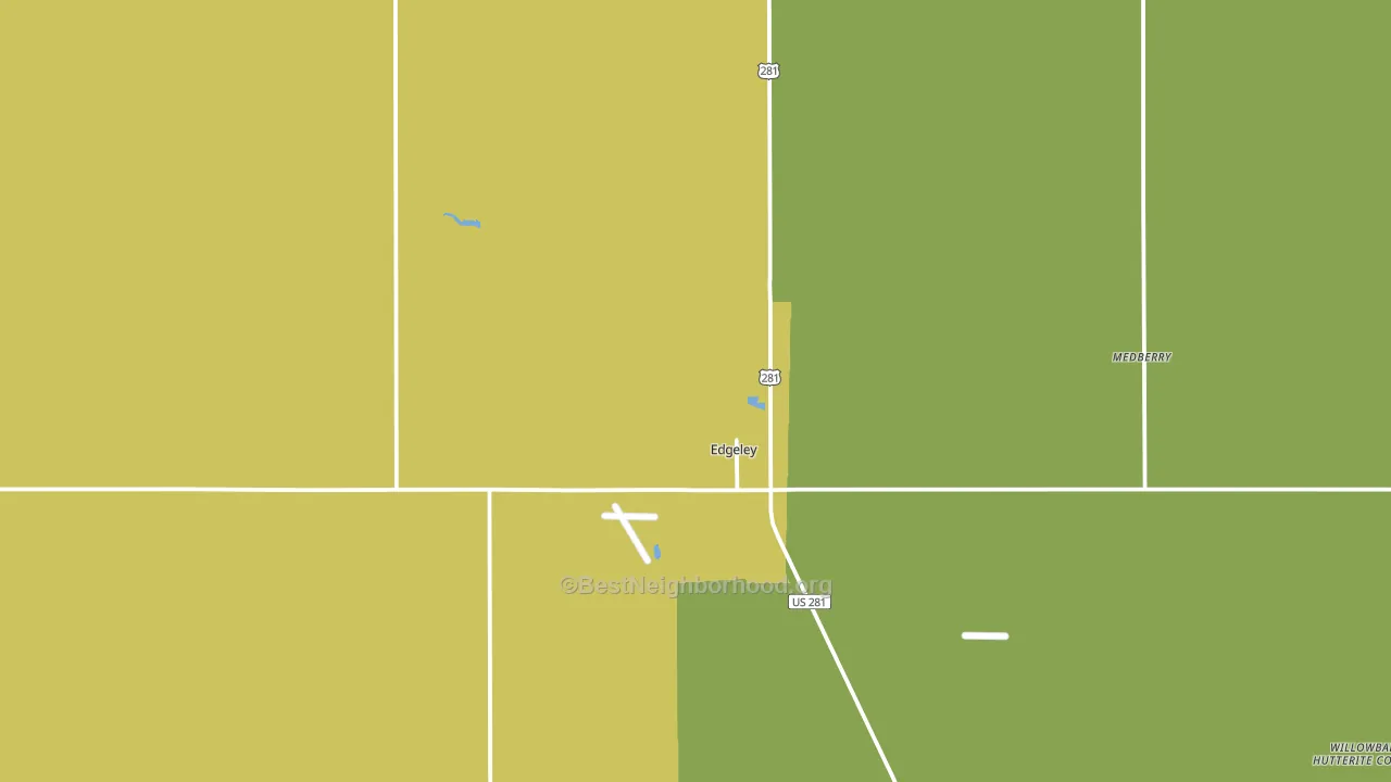 Edgeley, ND block-group voter-turnout map