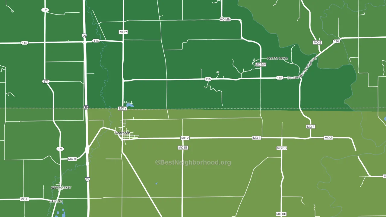 Edgerton Junction, MO block-group voter-turnout map