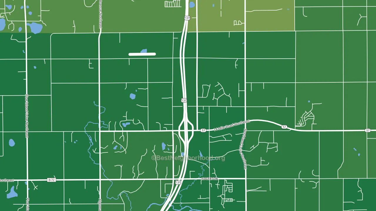Edgerton, MI block-group voter-turnout map