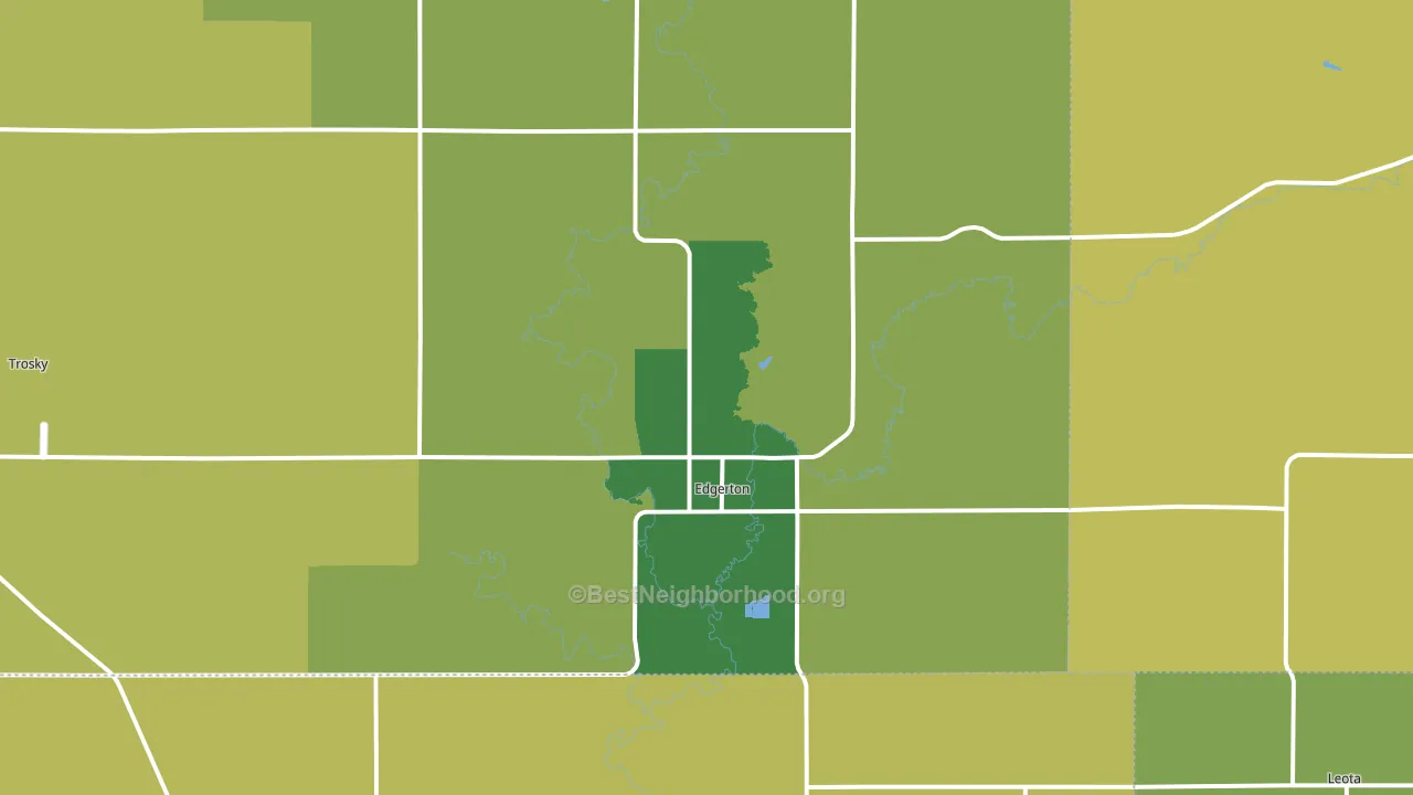 Edgerton, MN block-group voter-turnout map