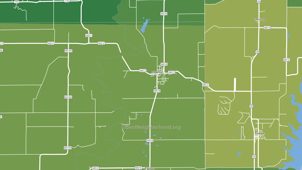 Edgerton, MO block-group voter-turnout map