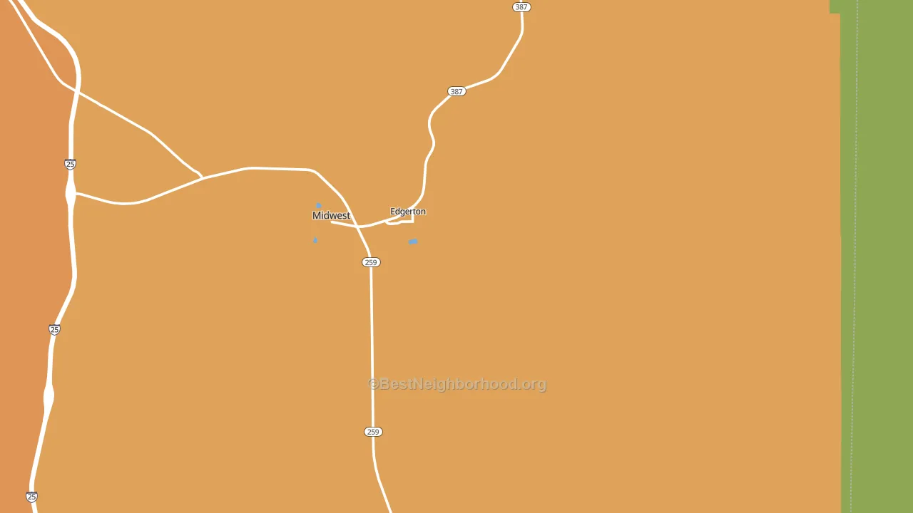 Edgerton, WY block-group voter-turnout map