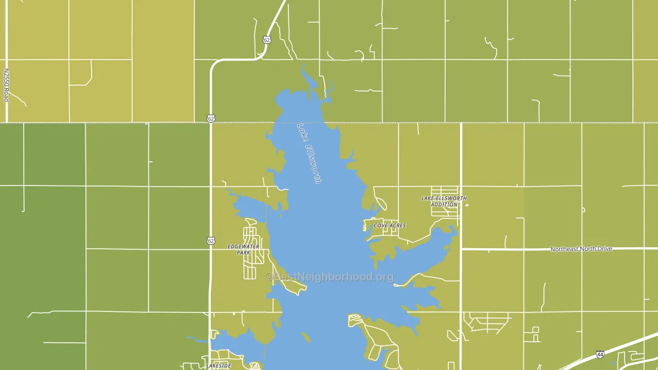 Edgewater Park, OK block-group voter-turnout map