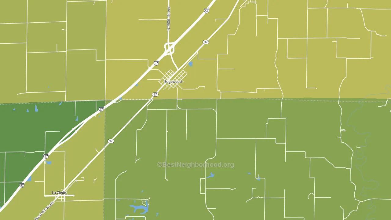 Edgewood, IL block-group voter-turnout map