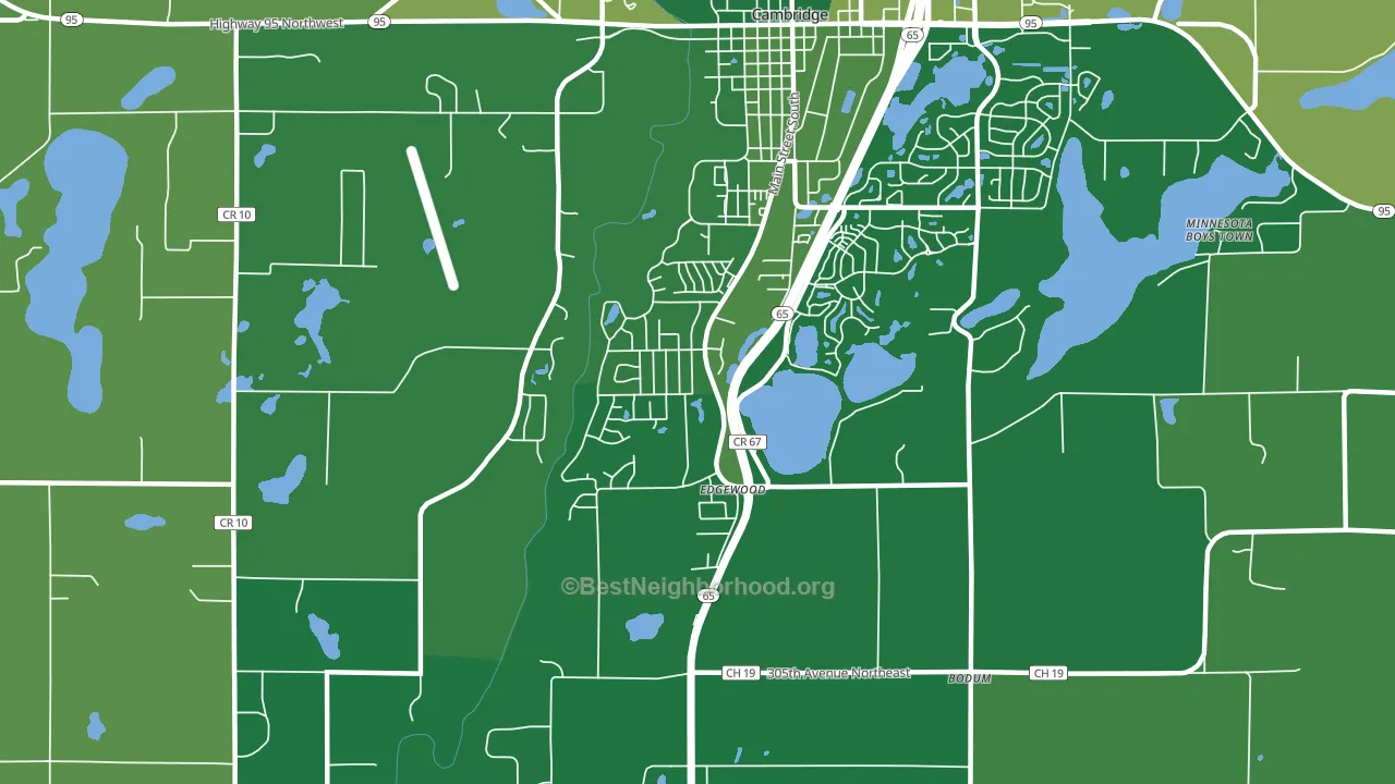 Edgewood, MN block-group voter-turnout map
