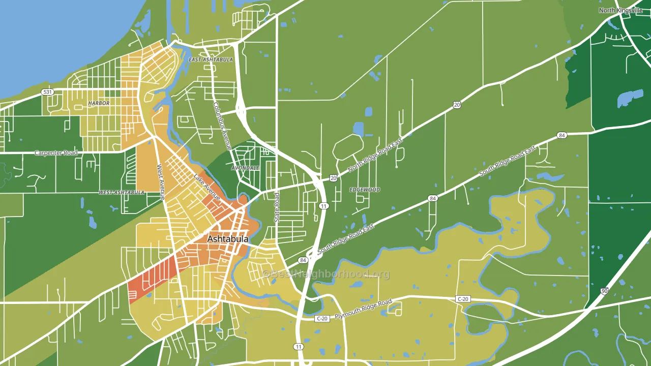 Edgewood, OH block-group voter-turnout map