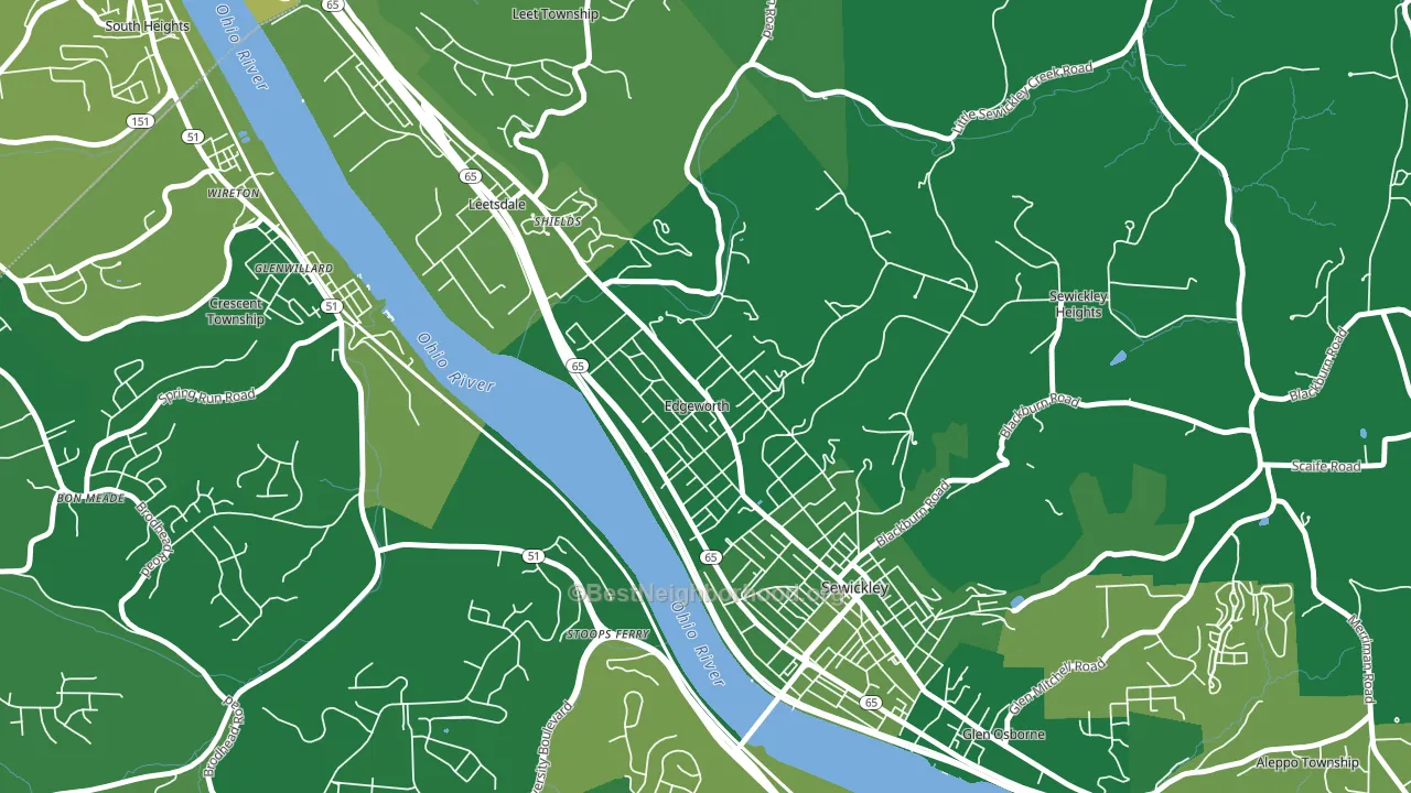 Edgeworth, PA block-group voter-turnout map