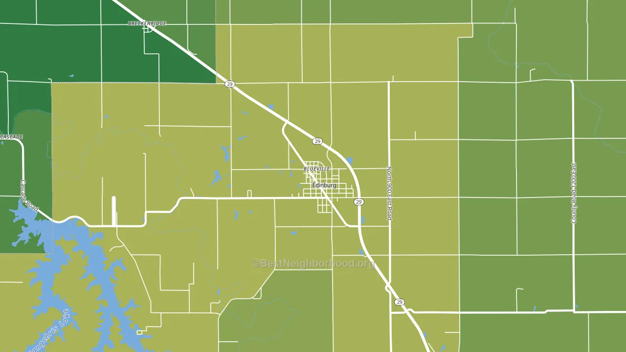 Edinburg, IL block-group voter-turnout map