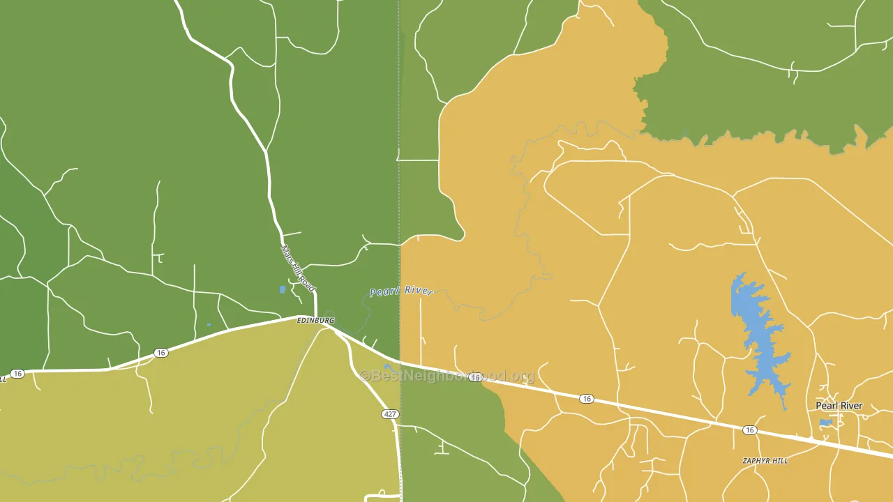 Edinburg, MS block-group voter-turnout map