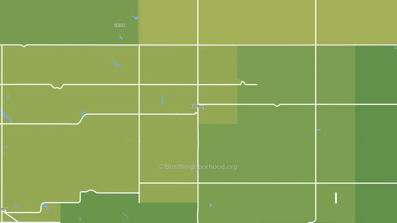Edinburg, ND block-group voter-turnout map