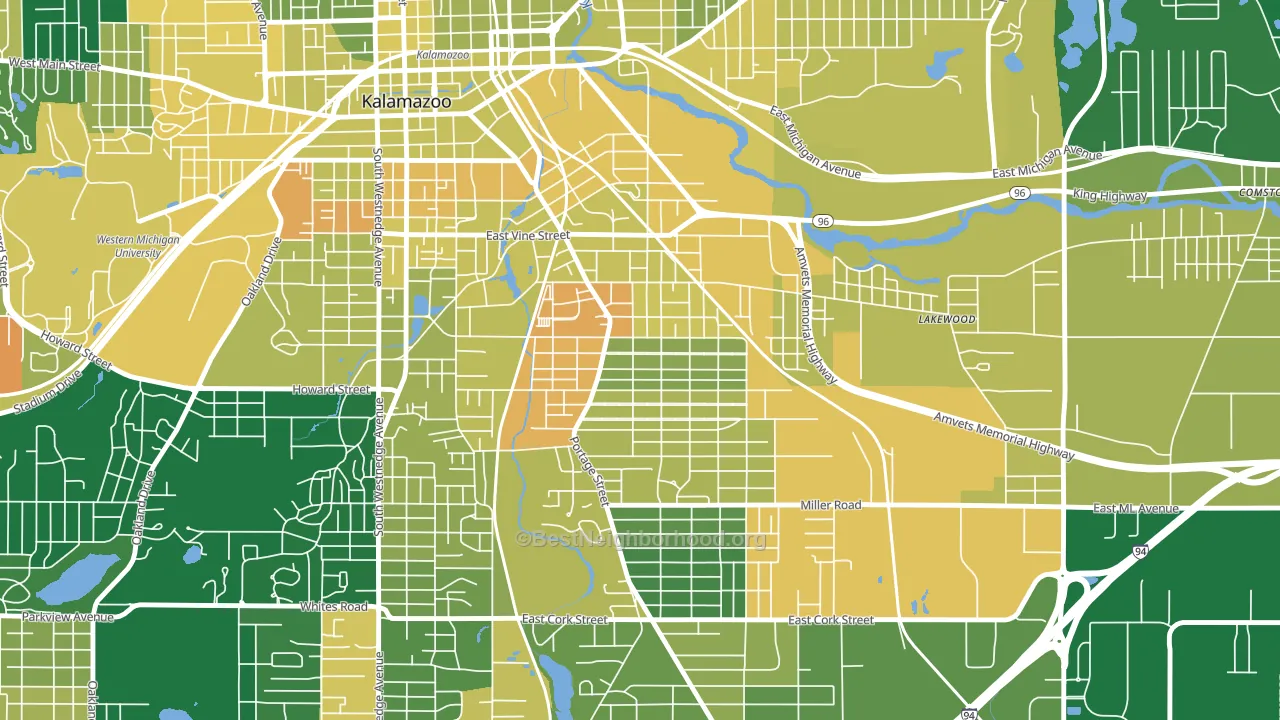 Edison, Kalamazoo, MI block-group voter-turnout map