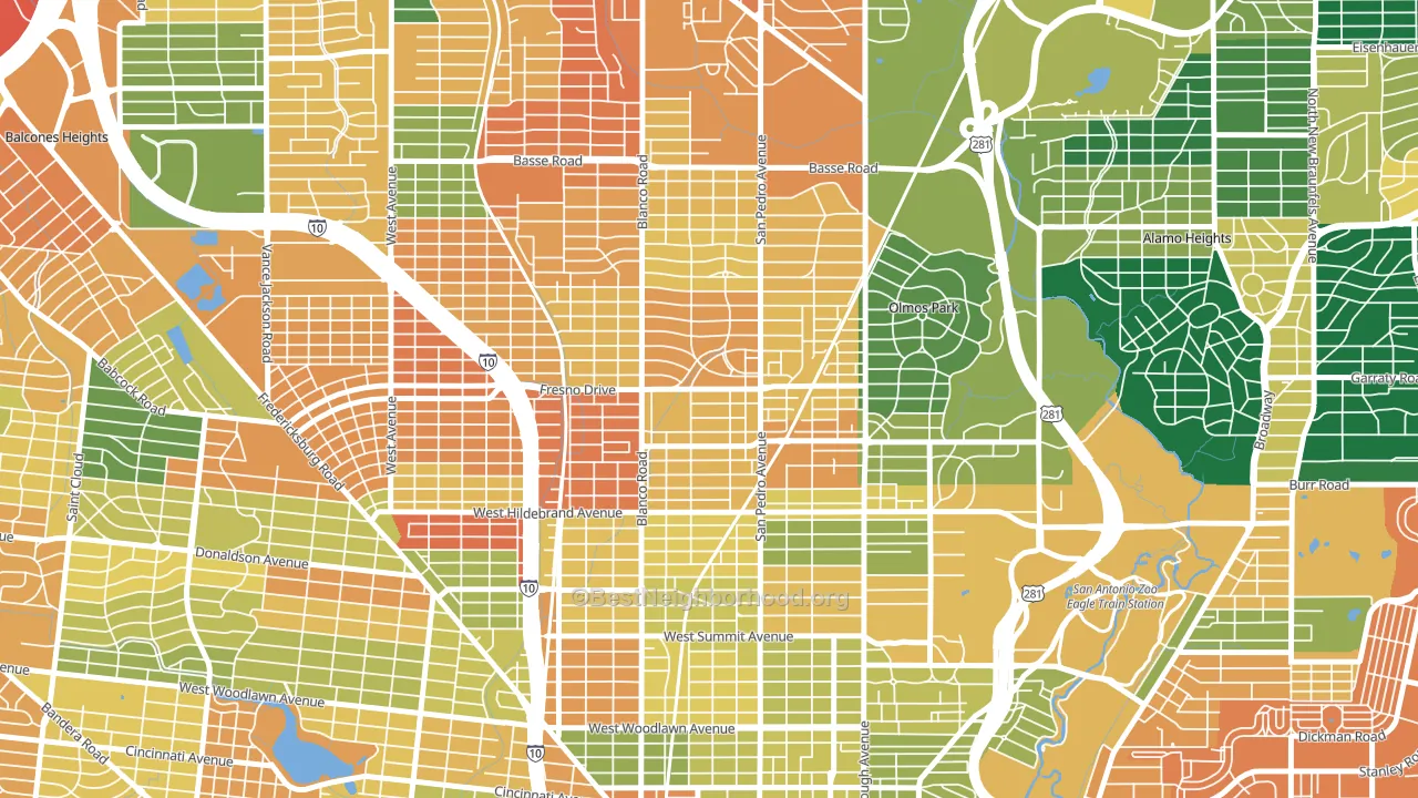 Edison, San Antonio, TX block-group voter-turnout map