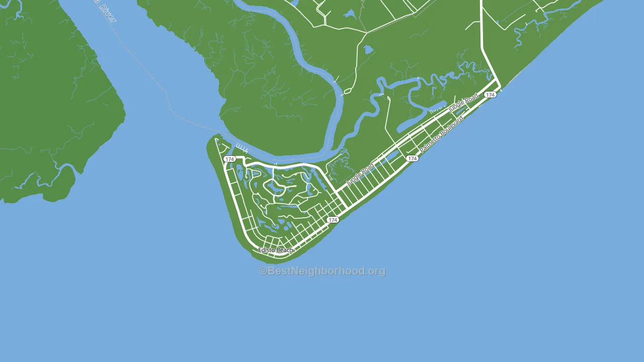Edisto Beach, SC block-group voter-turnout map