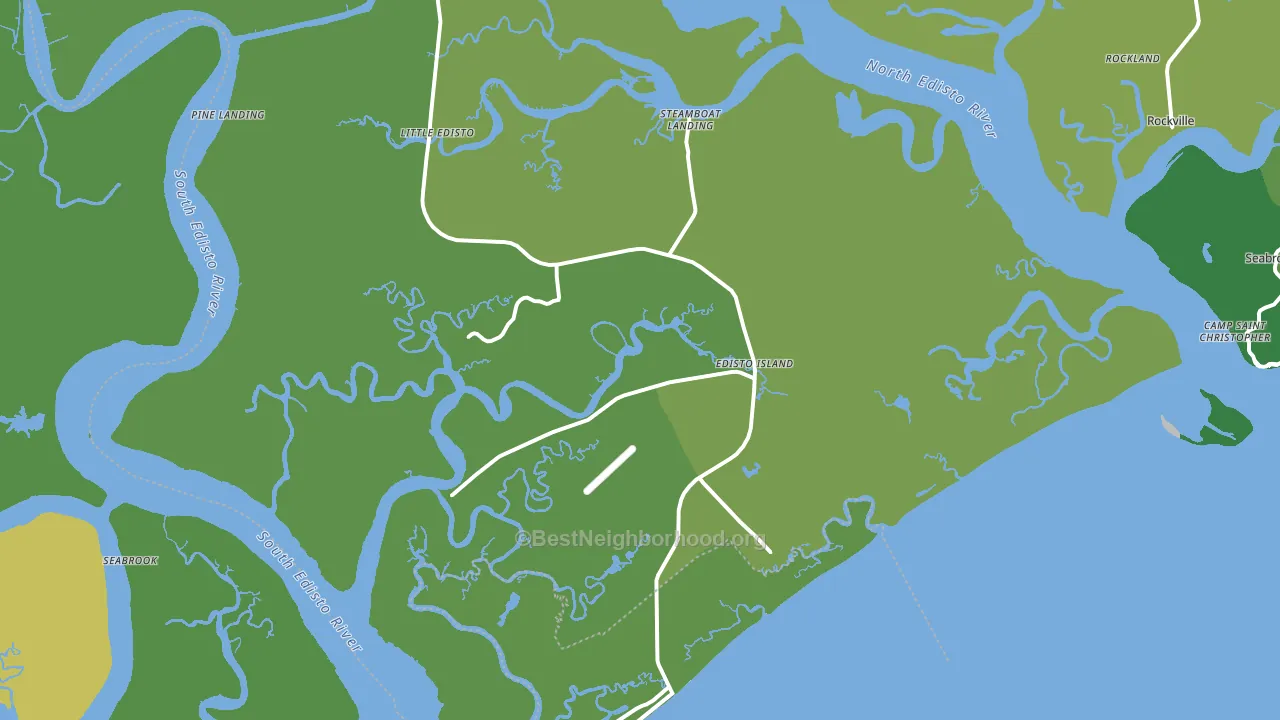 Edisto Island, SC block-group voter-turnout map