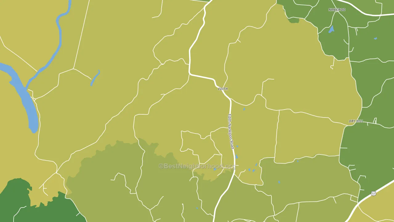Edith, TN block-group voter-turnout map