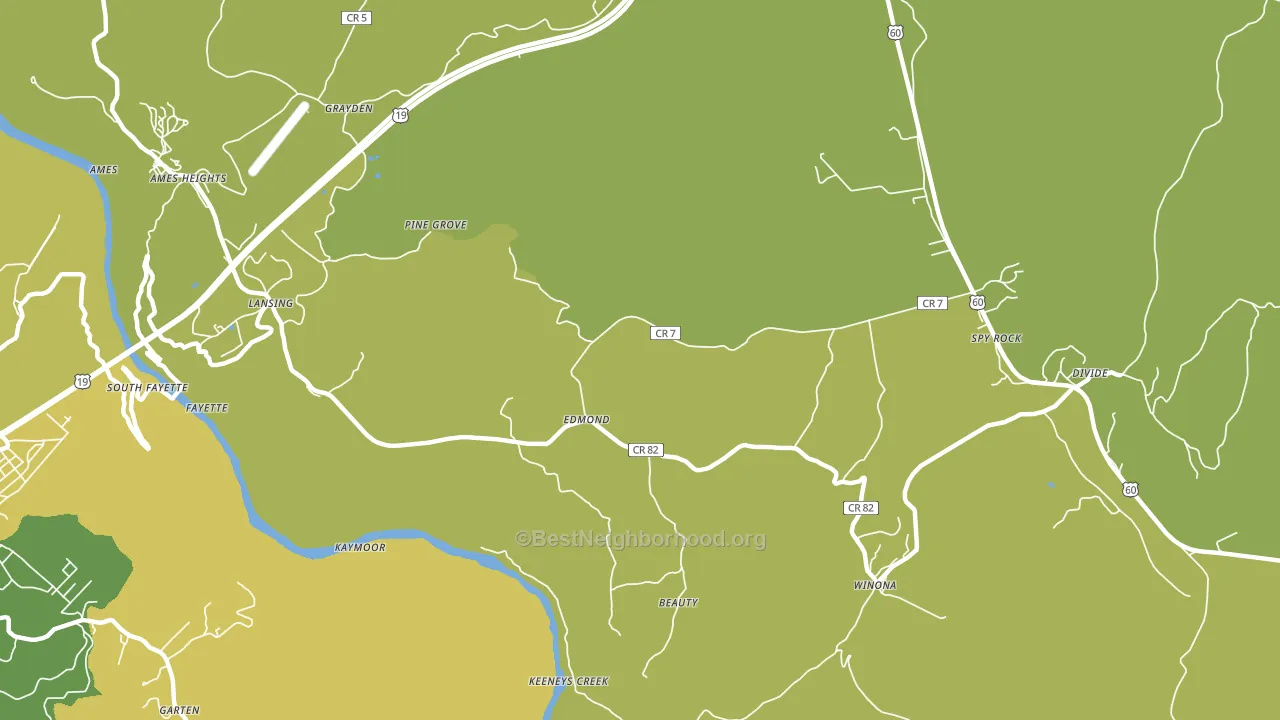Edmond, WV block-group voter-turnout map