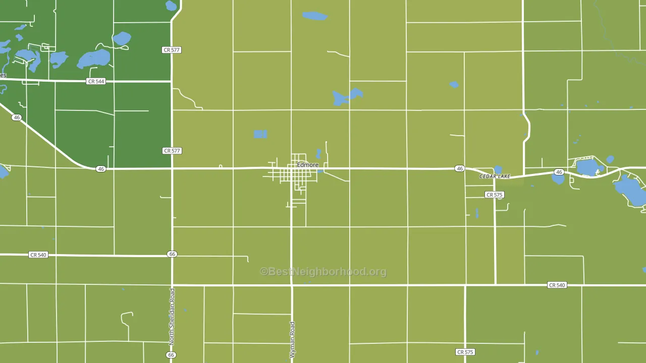 Edmore, MI block-group voter-turnout map