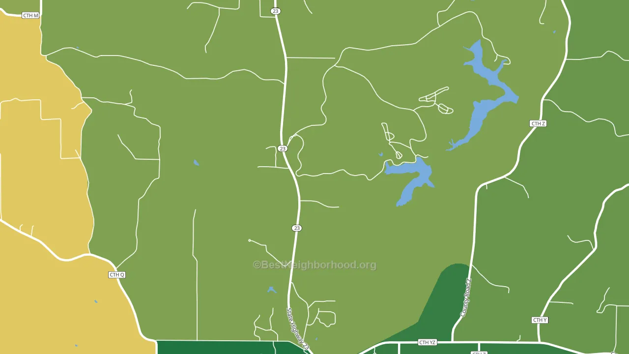 Edmund, WI block-group voter-turnout map