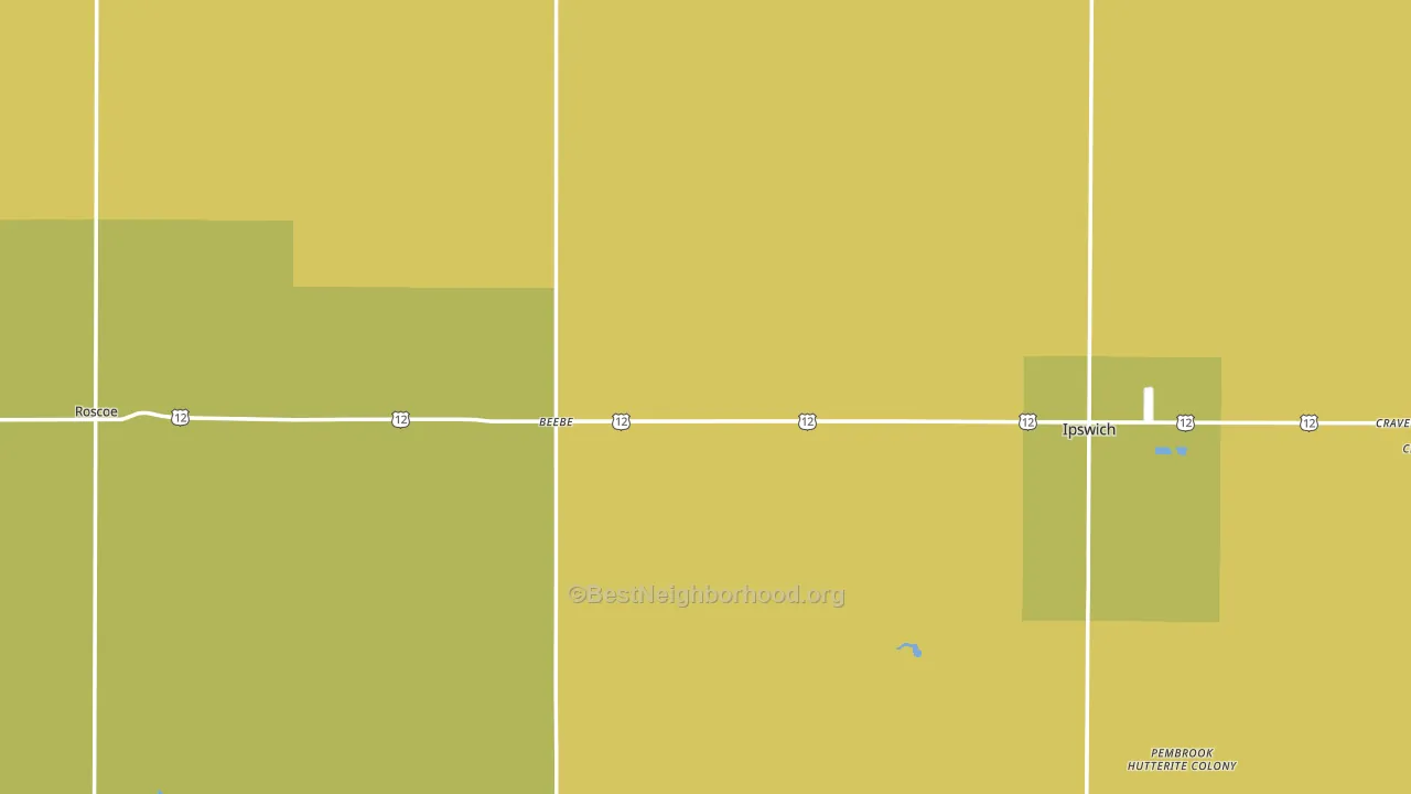 Edmunds County, SD block-group voter-turnout map