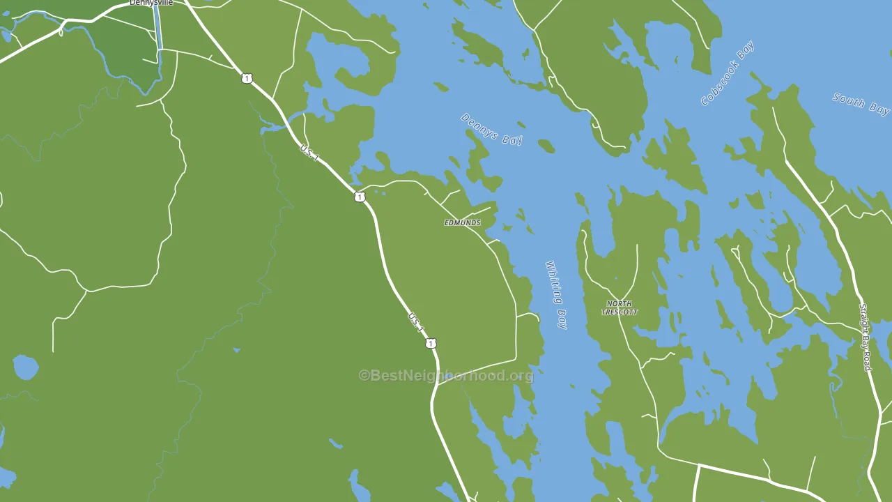 Edmunds, ME block-group voter-turnout map