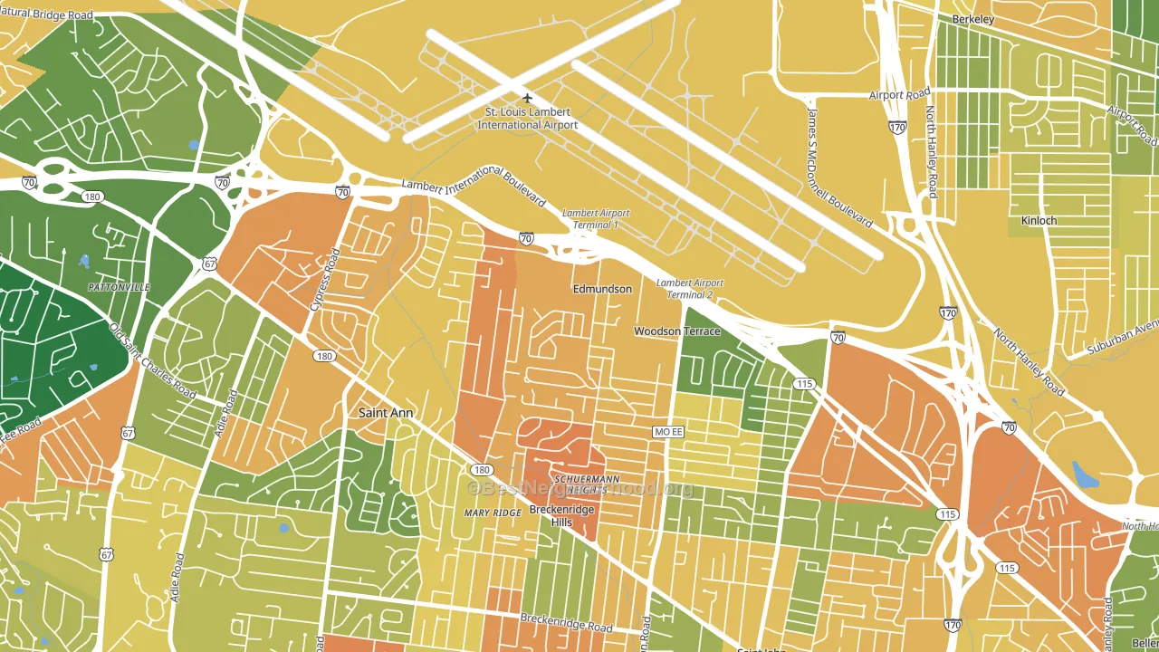 Edmundson, MO block-group voter-turnout map