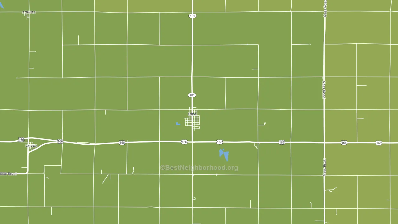 Edna, KS block-group voter-turnout map