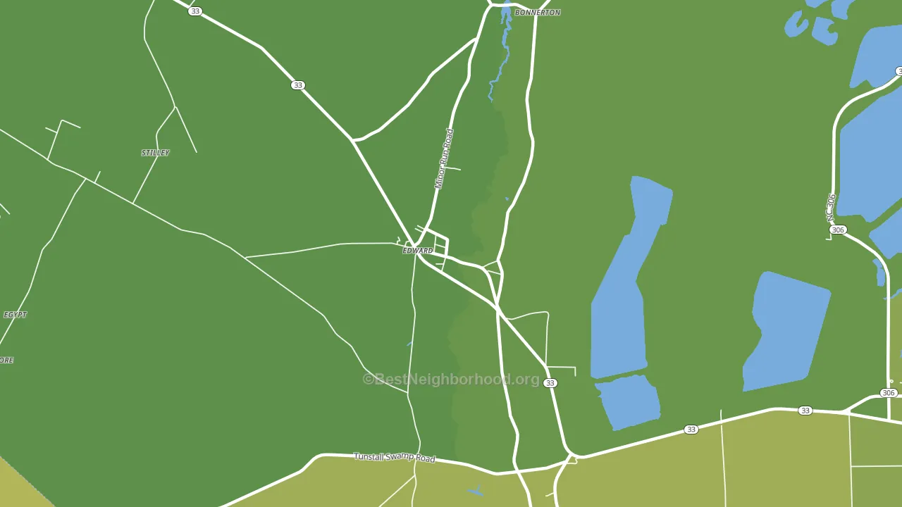 Edward, NC block-group voter-turnout map
