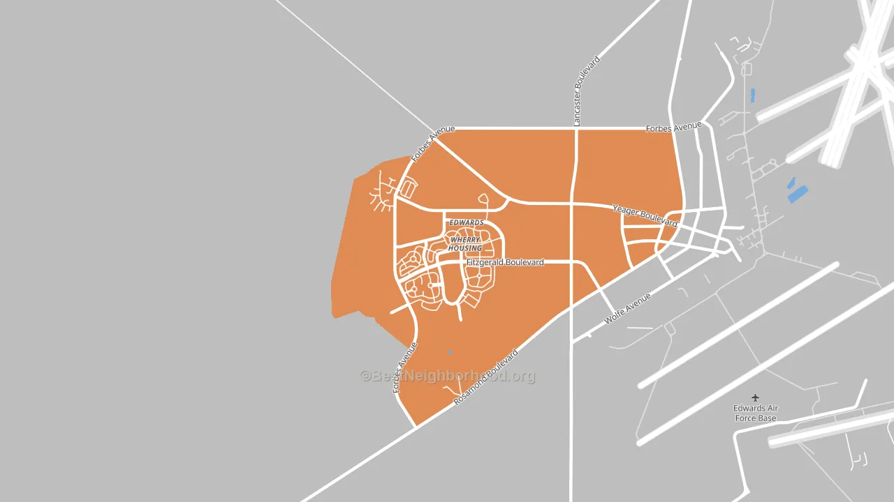 Edwards AFB, CA block-group voter-turnout map