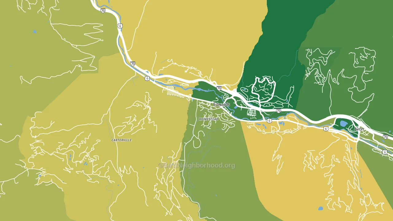 Edwards, CO block-group voter-turnout map