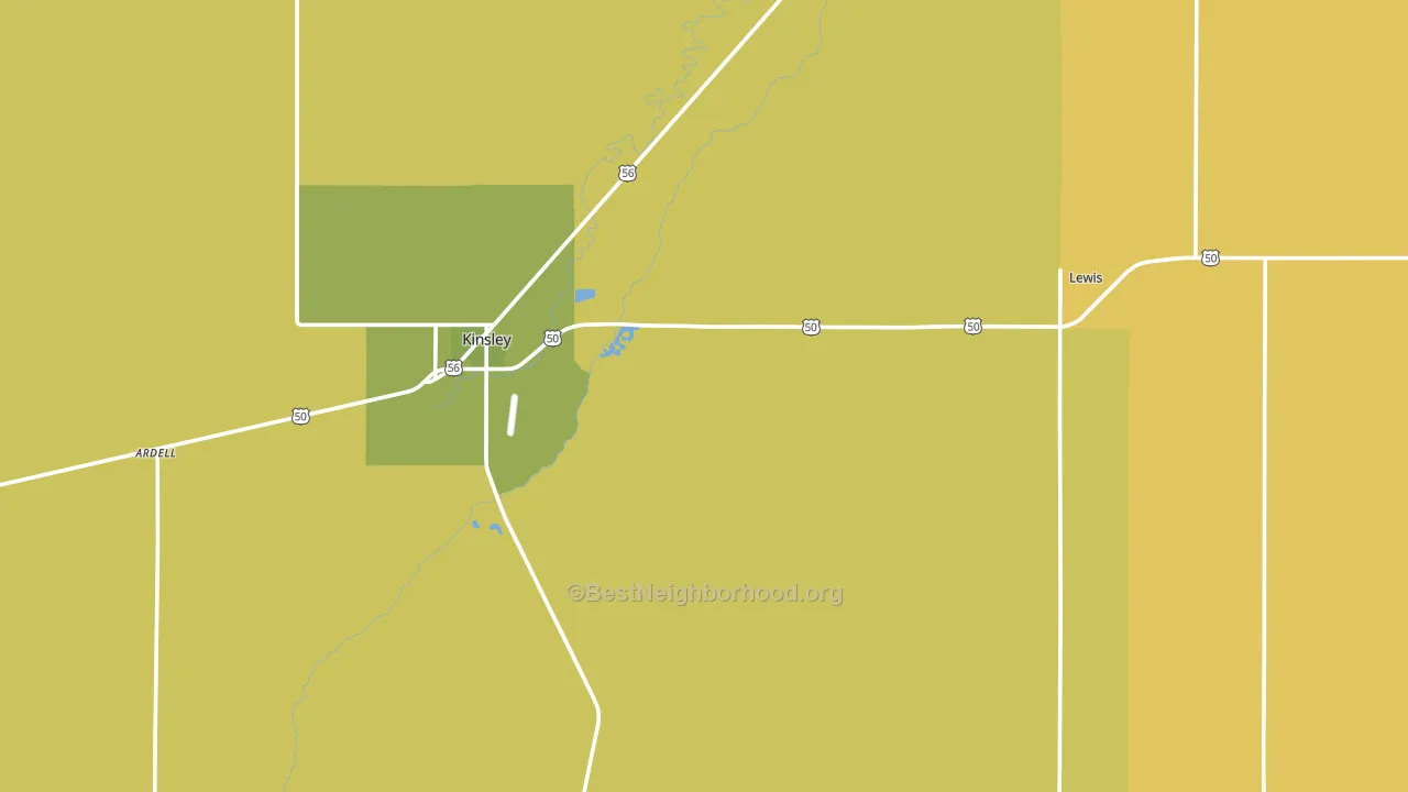 Edwards County, KS block-group voter-turnout map