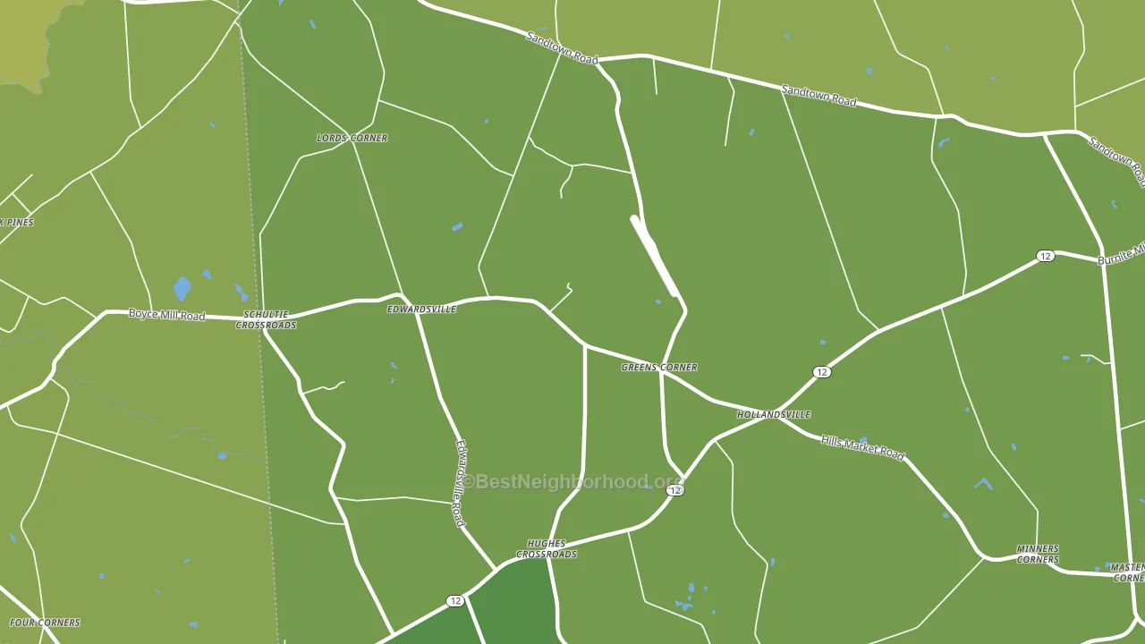 Edwardsville, DE block-group voter-turnout map