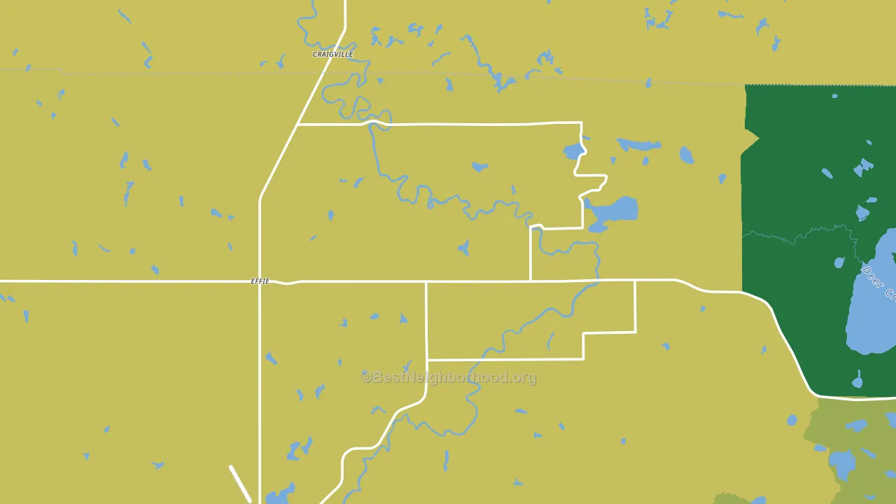 Effie, MN block-group voter-turnout map