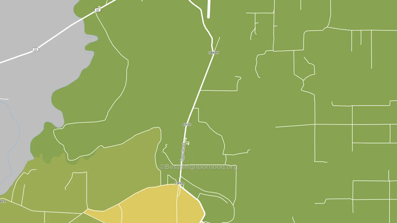 Effie, MS block-group voter-turnout map