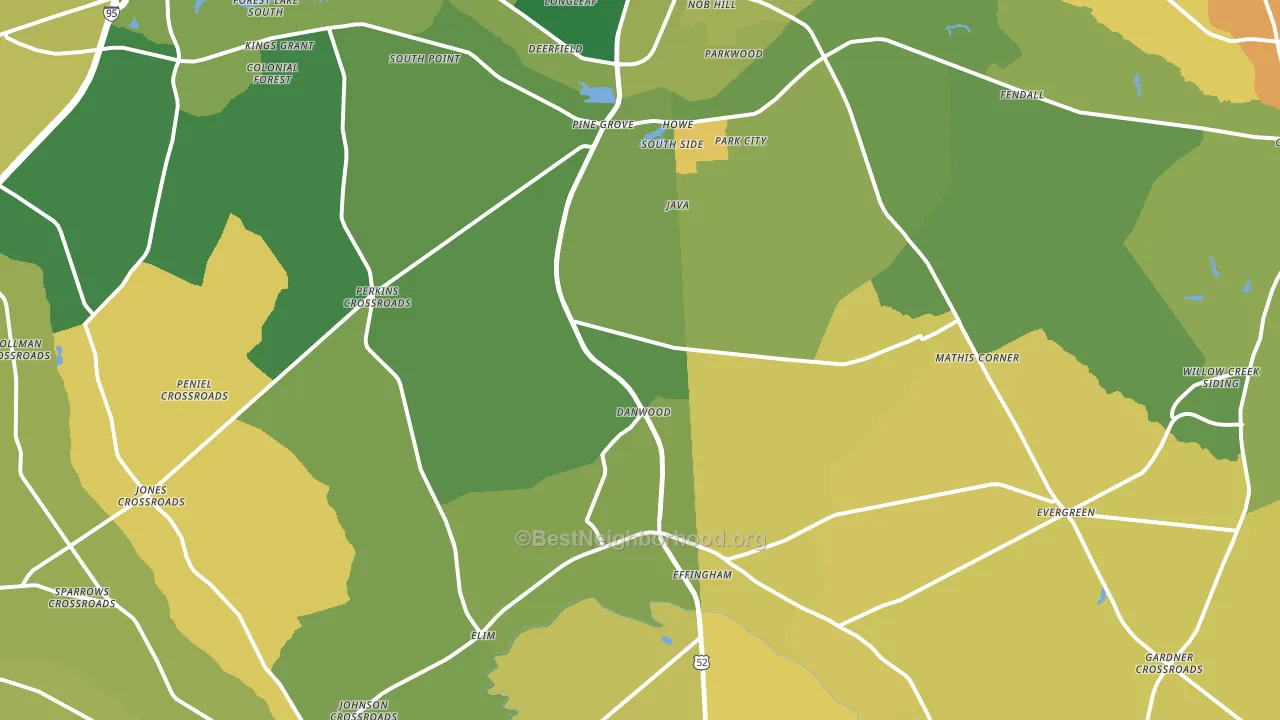 Effingham, SC block-group voter-turnout map