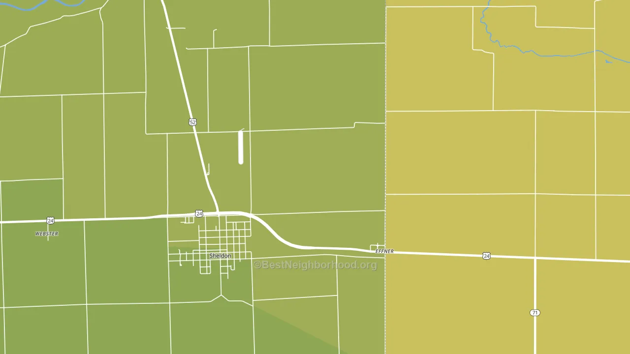 Effner, IL block-group voter-turnout map