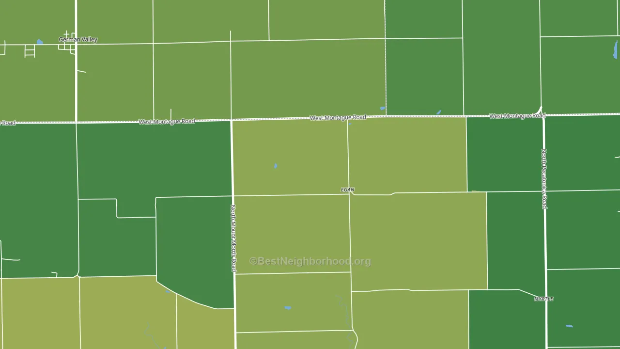 Egan, IL block-group voter-turnout map