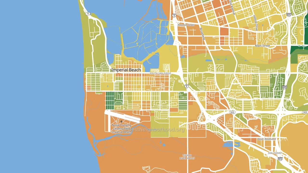 Egger Highlands, San Diego, CA block-group voter-turnout map